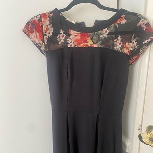 Black AND FLORAL TOP OOTD DRESS